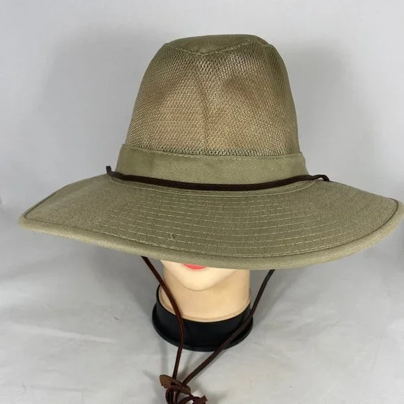 Dorfman Pacific Safari Mesh Sidewall Wide Brim Hat - Picture 3 of 10